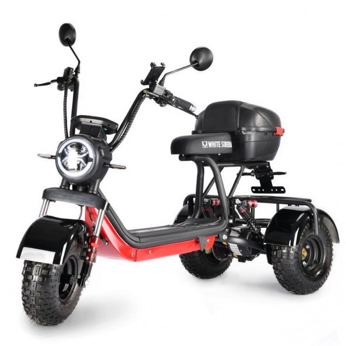 Электроскутер Citycoco White Siberia PRO Trike 3000W